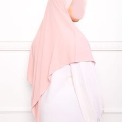 Khimar court en crêpe pointu khimar triangle khimar pas cher mon hijab pas cher rose